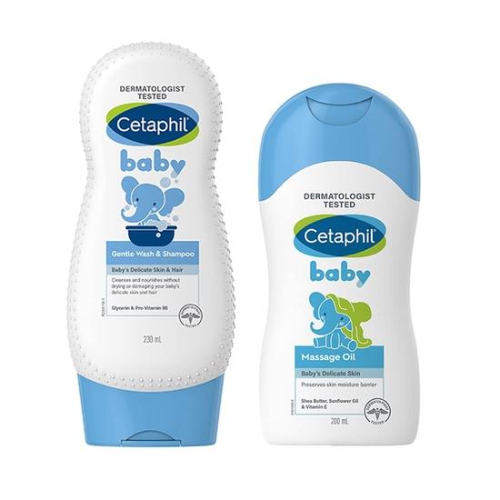 Cetaphil Baby Massage Oil and Baby Wash & Shampoo