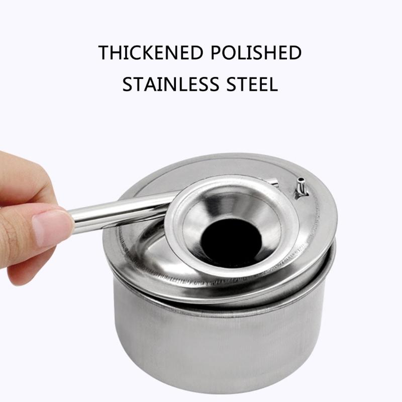 Stainless Steel Blowing Glaze Pots , 100ml Capacity, Glaze Blowing Pots Painting Sprayer Pottery Atomizer Glazes Pots