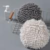 Chenille Hand Towel with Hanging Strap Highly Water Absorbent Soft Superfine Fiber