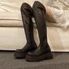 Over-knee boots women's thick-soled heightening women's boots 2025 new winter tall knight boots small boots women's tide