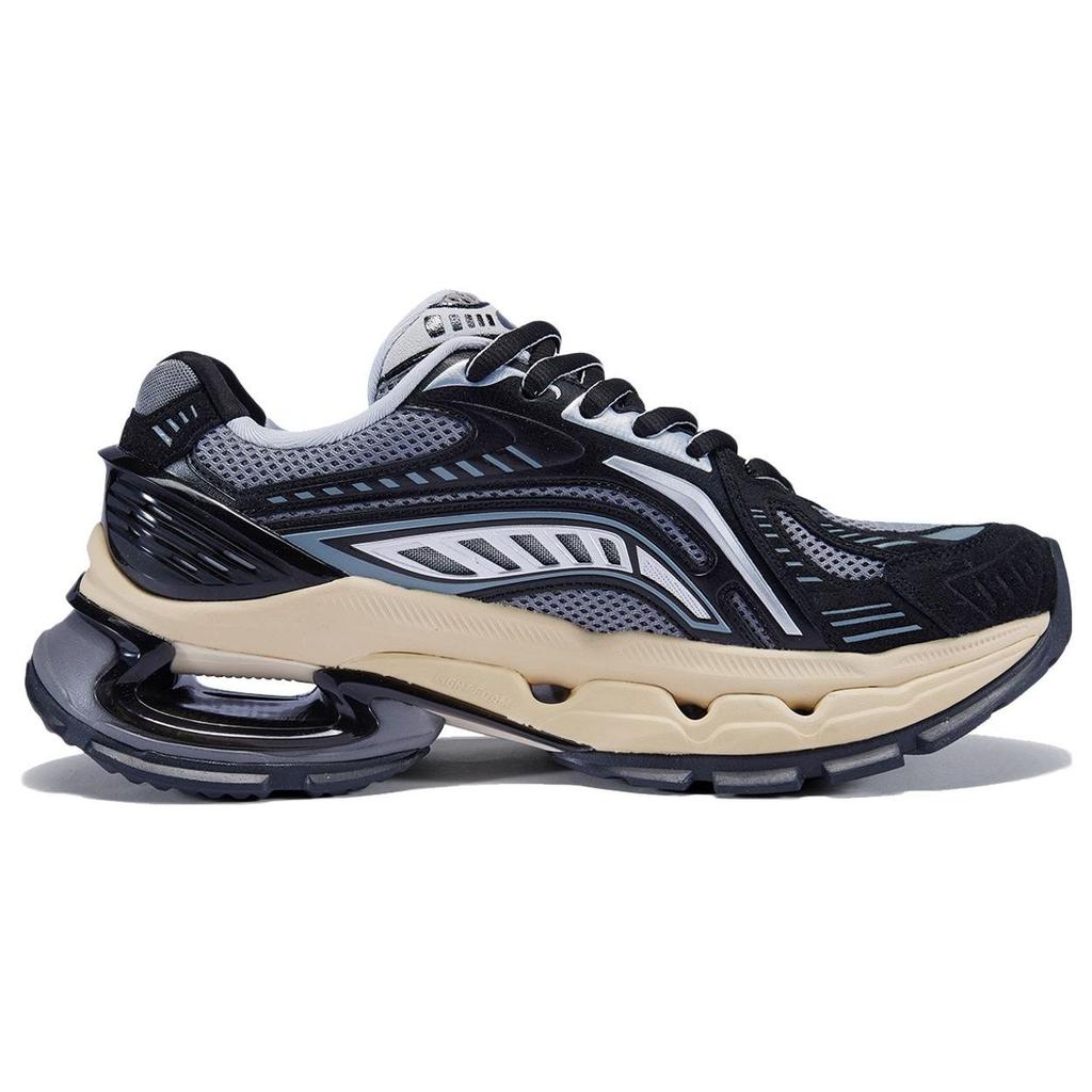 Li Ning Liejun Bow Comfortable Versatile Non-Slip Wear-Resistant Low-Top Running Shoes Men Running Shoes Gray AZGT067-1
