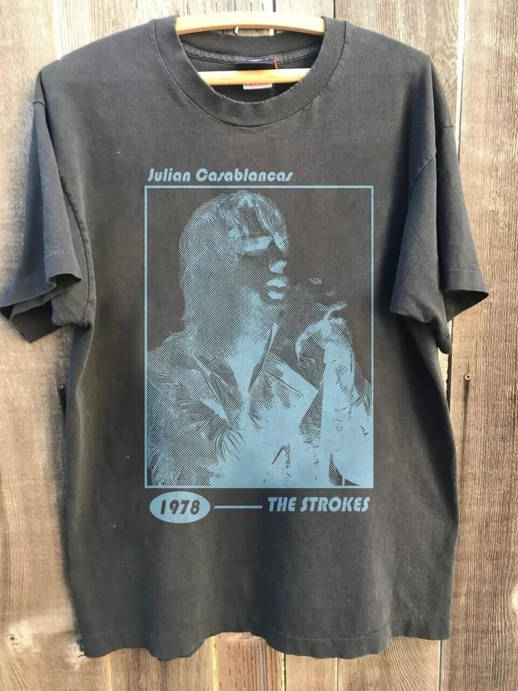 The Strokes 1978 Rock Music Band Short Sleeve Charcoal Unisex Tshirt Reprint Unisex T-Shirt XXL
