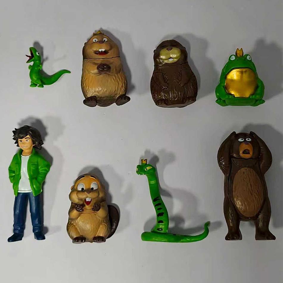 8-16Pcs Hoppers Mabel King George Frog Q Version Figure Keychain Toy Vinyl Figure Pocket Keychain Model Toy Fans Gifts
