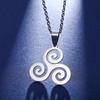 Stainless Steel Unisex Hip Hop Wolf Pendant Necklace