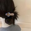 1pc Vintage Brightening Blue Purple Frosted Flower Edge Clip Three-dimensional Petal Crystal Bangs Clip Duckbill Clip Hair Clip