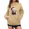Women's Winter Christmas Printed Pullover Hooded Sweatshirt Fleece Long Sleeve Sweatshirt