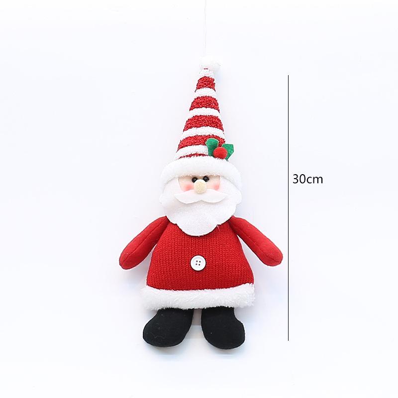 New knitted fabric small Santa Claus snowman elk doll Christmas tree holiday decoration pendant
