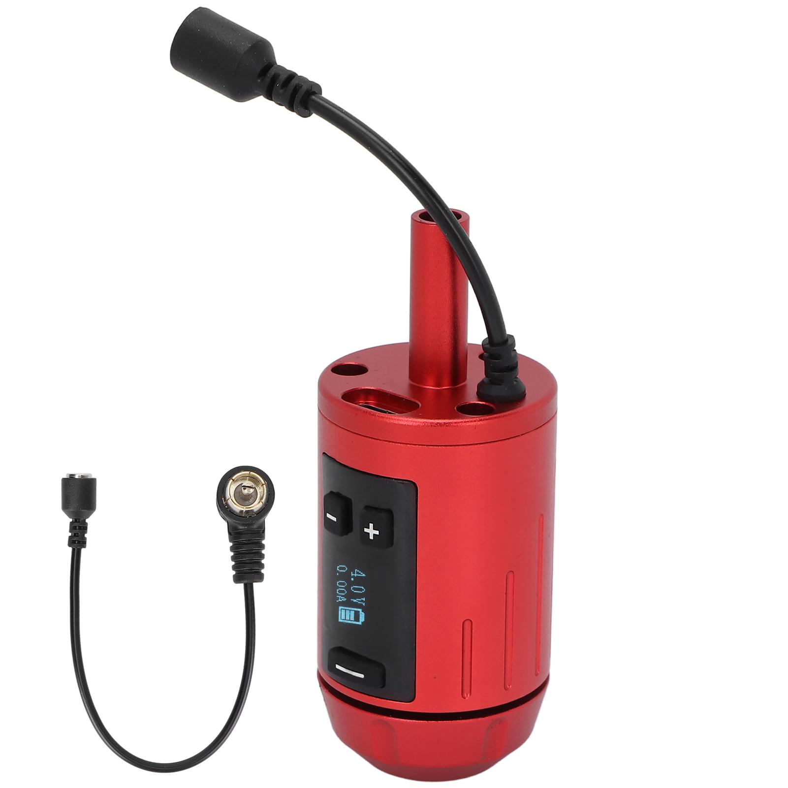 

Машинка для тату-грипа с самоблокировкой, беспроводная машинка для тату-грипа с ЖК-дисплеем для тату RCA красный