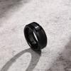 [Rockyu] ring men's tungsten ring simple black Metal allergy free 8mm width ring mud texture Carbide Durability matte accessories present