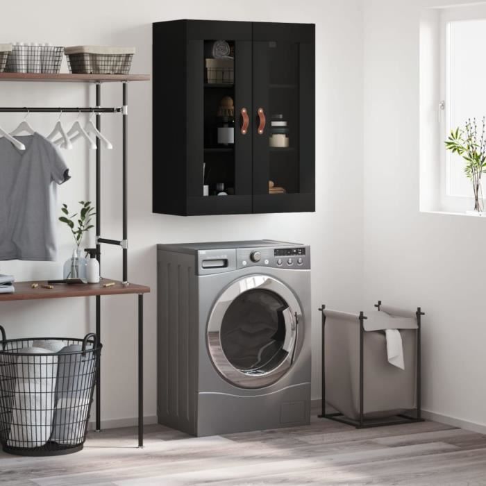 VidaXL Armoire murale noir 69,5x34x90 cm 828453