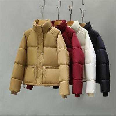Autumn Winter Overcoat Cotton-padded Coat Women Stand-up Collar Parka Short Jacket Student Thicken Warm Tops Loose Coats
