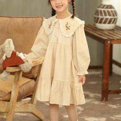 Fashionable Embroidered Dress for Girls and Sweet Princess Dress for Children Spring and Autumn