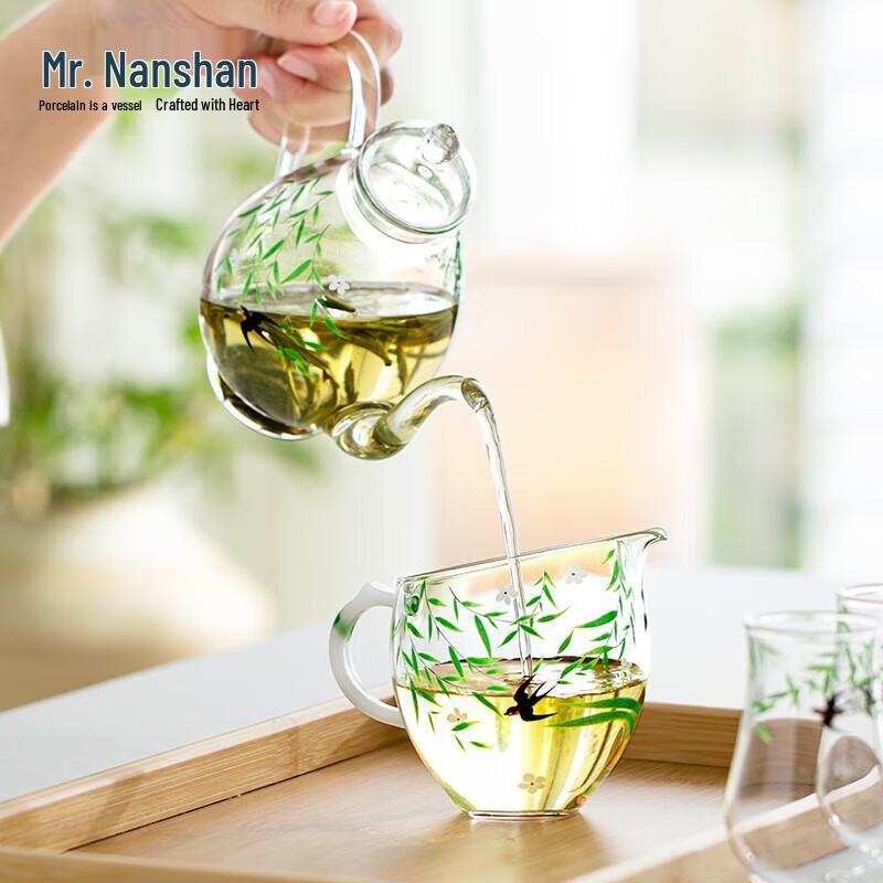 Mr. Nanshan Kung Fu Tea Decal Glass Fair Cup