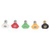 5PCS Pressure Washer Nozzle Big Fan Shape Power Washer Nozzle Tips Rinse Jet Stream Nozzle Kit 055 1.449mm   0.06in