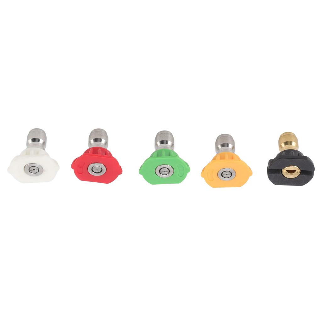 5PCS Pressure Washer Nozzle Big Fan Shape Power Washer Nozzle Tips Rinse Jet Stream Nozzle Kit 055 1.449mm   0.06in