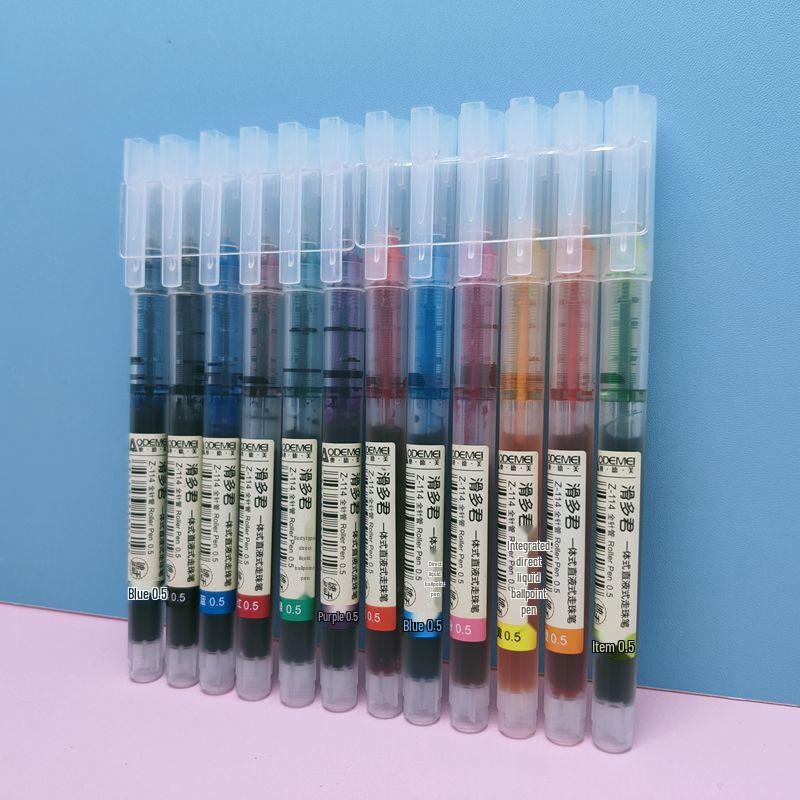 12-Color Refillable Rollerball Pens, 0.5mm Needle Tip for Journaling, Doodling & Cards