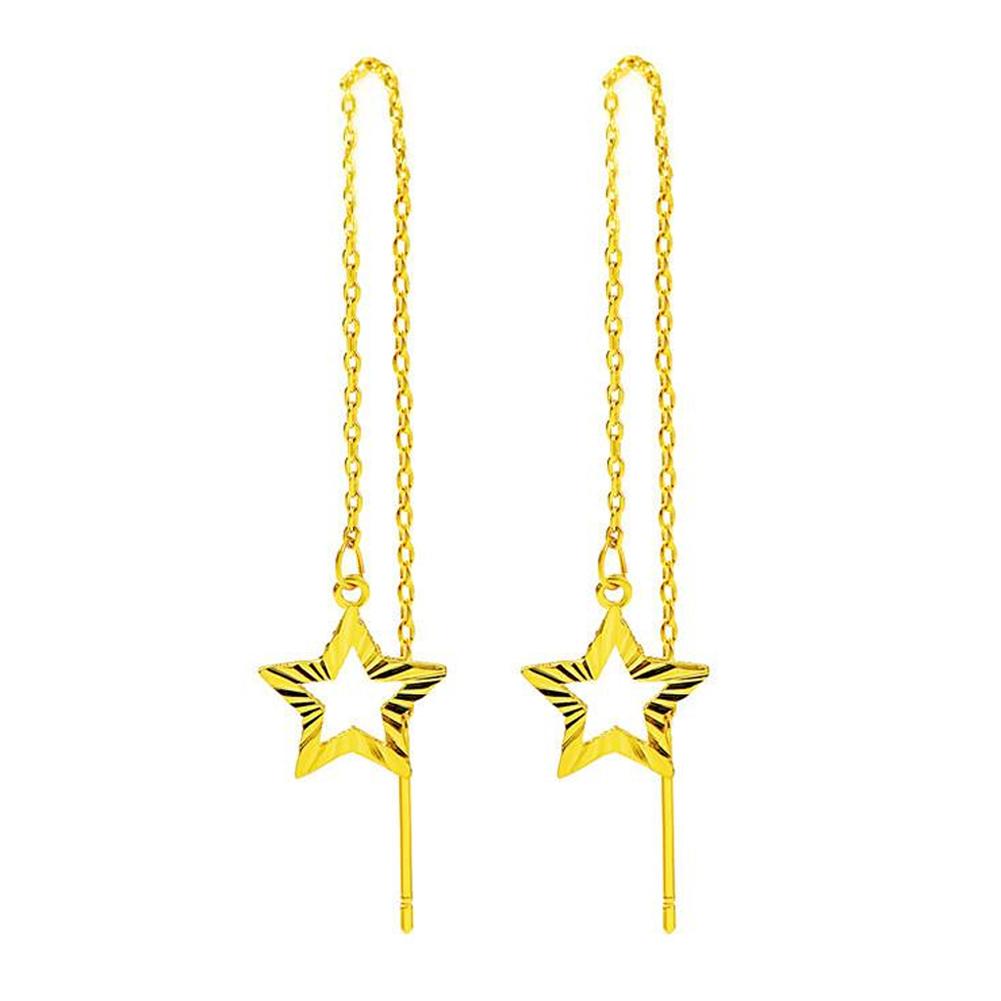 

Пара сережек-пентаграмм, ретро-серьги в виде звезды из золота с латунным покрытием, модные золотые серьги N8K1 Golden-One size
