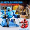 Remote Controlled Robot Fight, Pack of 2 RC Combat Robot Toys with LED Light and Music, Remote Controlled Football Box Robot, Gifts for Boys Girls