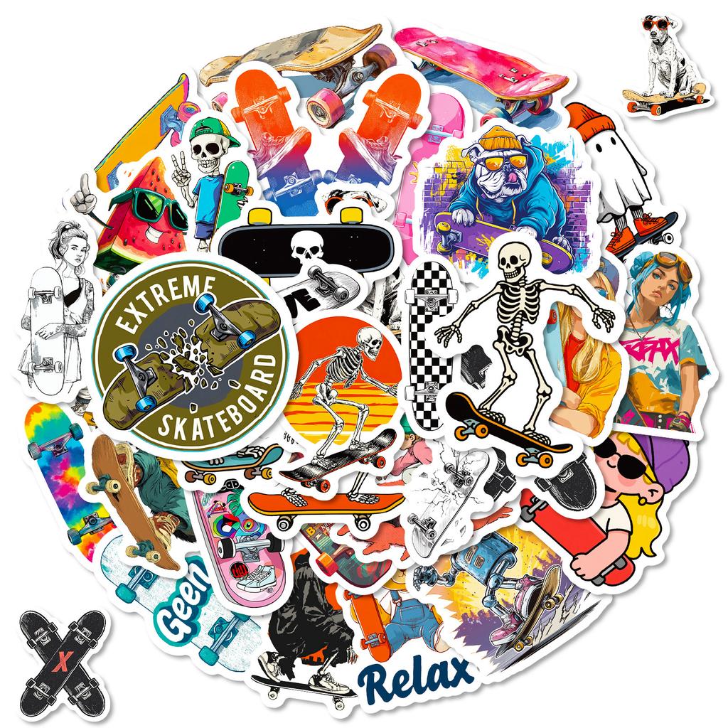 56 Autocolante Graffiti Desene Animate Skateboard Frumoase Decorațiuni Personalitate Telefon Mobil Mașină Autocolante Impermeabile