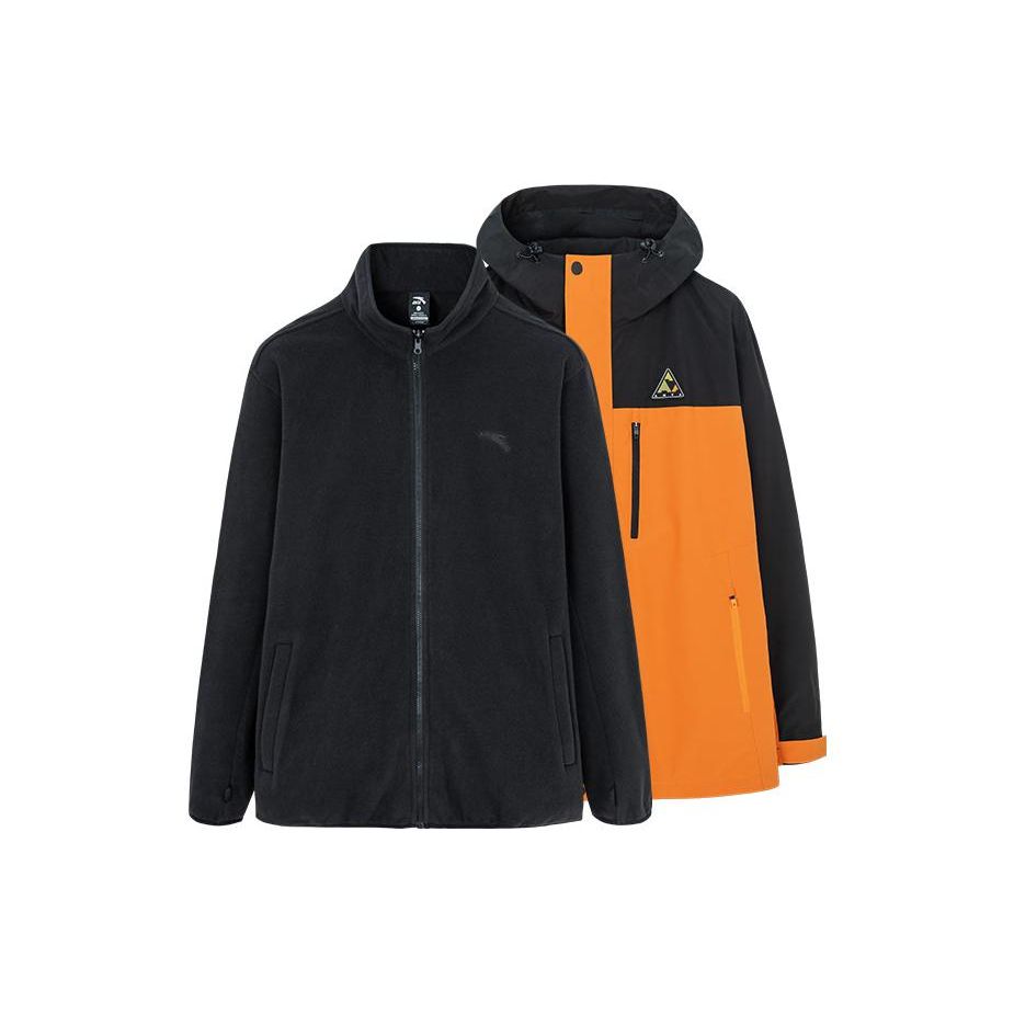 

Anta Spliced двухкомпонентная флисовая подкладка водонепроницаемая куртка с капюшоном мужская верхняя одежда оранжевый 152246604-2 L