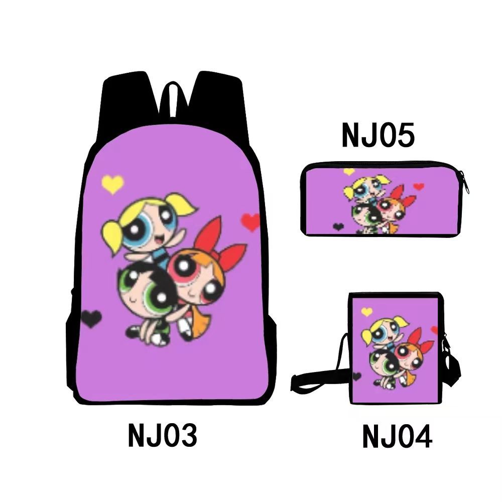 Zaino Cartone Animato Anime Poliziotta Volante Stampa Digitale Zaino Scolastico Studente Borsa a Tracolla Obliqua Astuccio