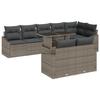 VidaXL Ensemble de canapé de jardin 9 pièces avec coussins gris en poly rotin 3349025