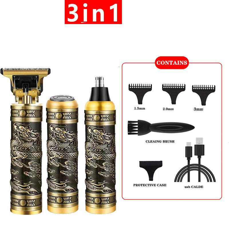 3-in-1 Electric Grooming Kit: Shaver, Hair Clipper & Nose Trimmer