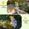 YODY Solar Garden Statues Outdoor Decor- Yard Decorations for Patio, Balcony, Backyard, Lawn Ornaments - Rabbit Figurines with LED Light- Unique