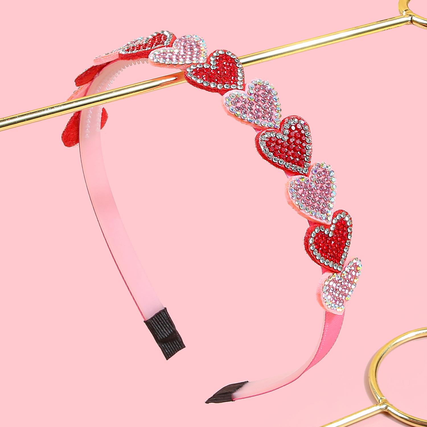 

1/3 шт. Хрустальные повязки на голову в форме сердца для женщин, на День святого Валентина, повязки на голову в форме сердца, детская повязка на голову для вечеринки, аксессуары для волос