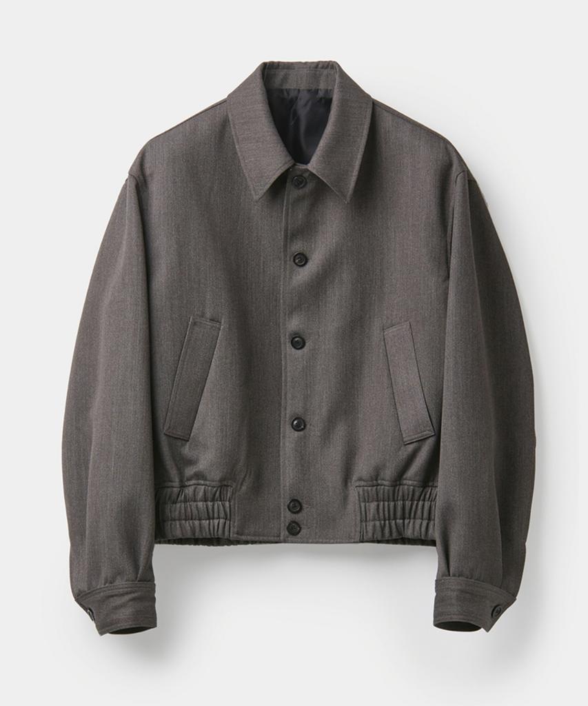 Coor Melange Wool Button Bomber Jacket (Melange Top)
