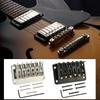 78mm 6 String Bass Guitar Roller Saddle Hardtail Top Load Bridge Tailpiece with L Shaped Wrench and Screws for Guitars