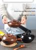 High-Temperature Resistant Clay Pot with Handle for Claypot Rice & Noodles - Durable, No Crack, Small Commercial Sand Pot
