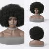 Peruci scurte blonde ondulate afro japoneze din fibre de înaltă calitate pentru femei Peruci ondulate negre pentru femei cu breton Perucă zilnică Cosplay