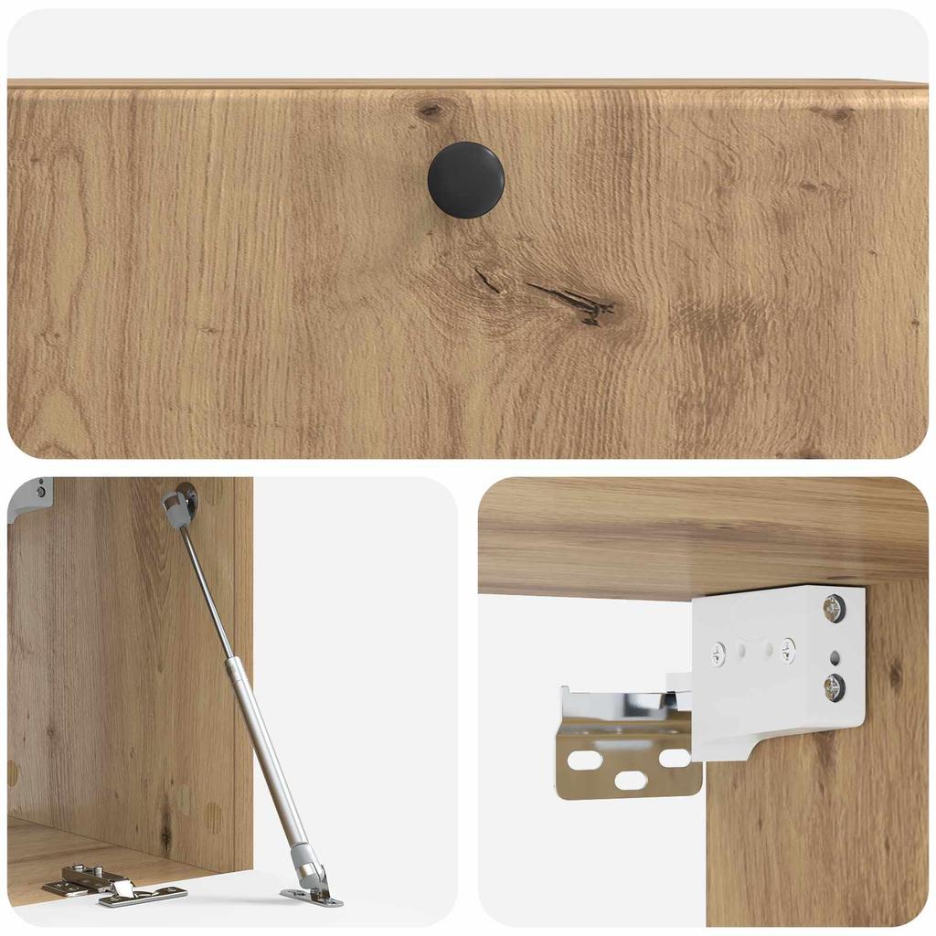 Wall Mounted TV Cabinet 78.5 x 31 x 30 cm Artisan Oak