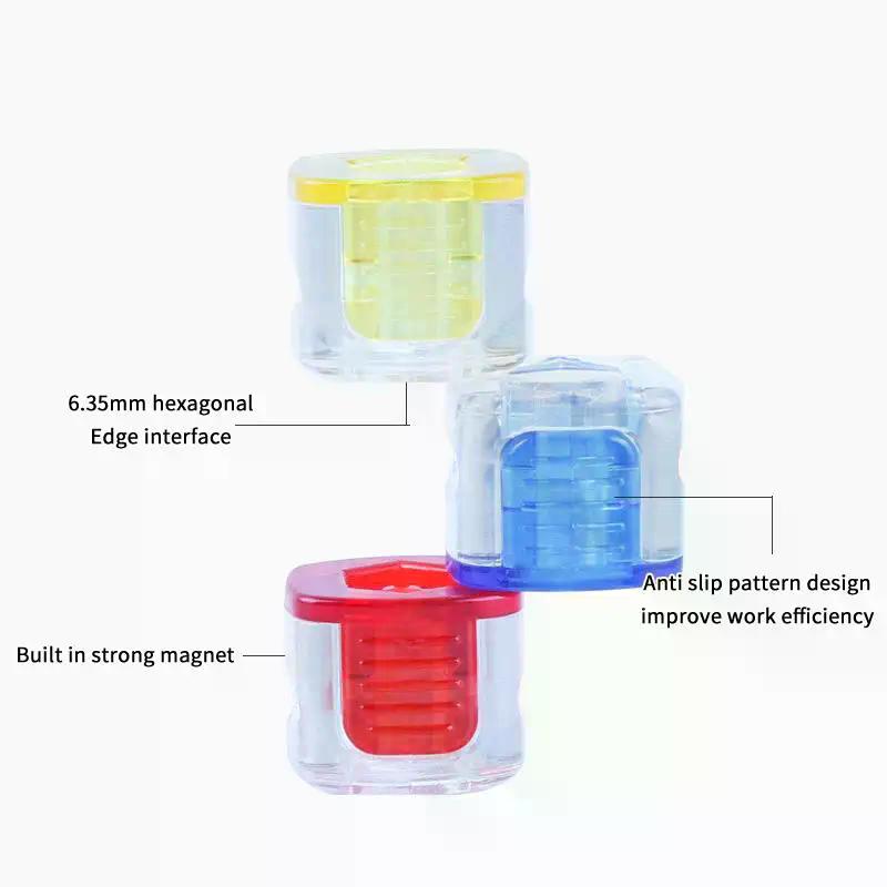 3PCS Screwdriver Bit Powerful Magnetizer Universal 1/4" Hex Drill Magnetic Ring Screw Holder Magnetic Coil Repair Hand Tools