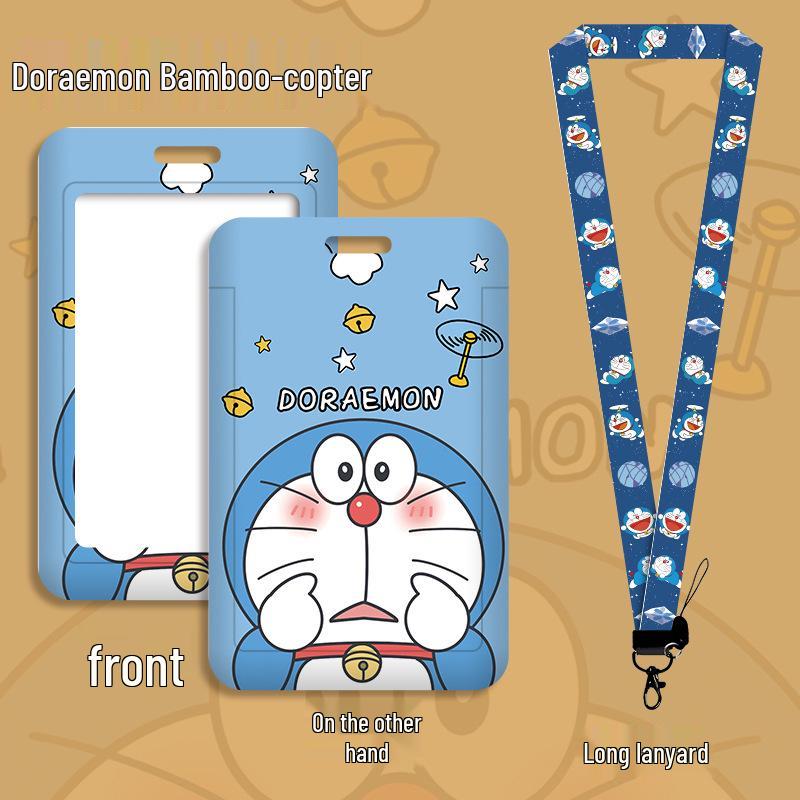 Cartoon Campus ID Holder with Lanyard for Students: Access Card, Meal Card, Bus/Subway Badge