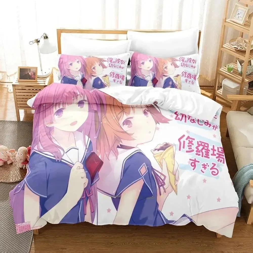 OreShura Bedding Set Single Twin Full Queen King Size Bed Set Adult Kid Bedroom Duvet cover Sets 3D Print Anime Bed Sheet