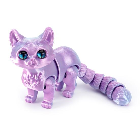 

3D-печатная фигурка кошки, подвижные суставы, фигурка кошки, шарнирная модель животного, игрушка для домашнего офиса, книжной полки, украшения рабочего стола, орнамент