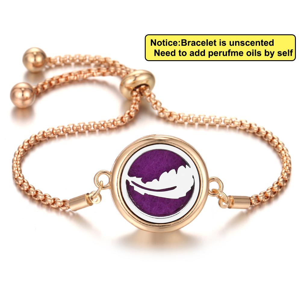 New Aromatherapy Diffuser Bracelet Essential Oil Diffuser Bracelet Alloy Stainless Steel Perfume Aroma Locket Bracelet for Women