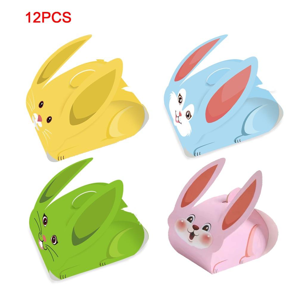 12pcs DIY Cookie Box Paper Gift Wrapping Box Fashion Packaging Basket  Party Supplies