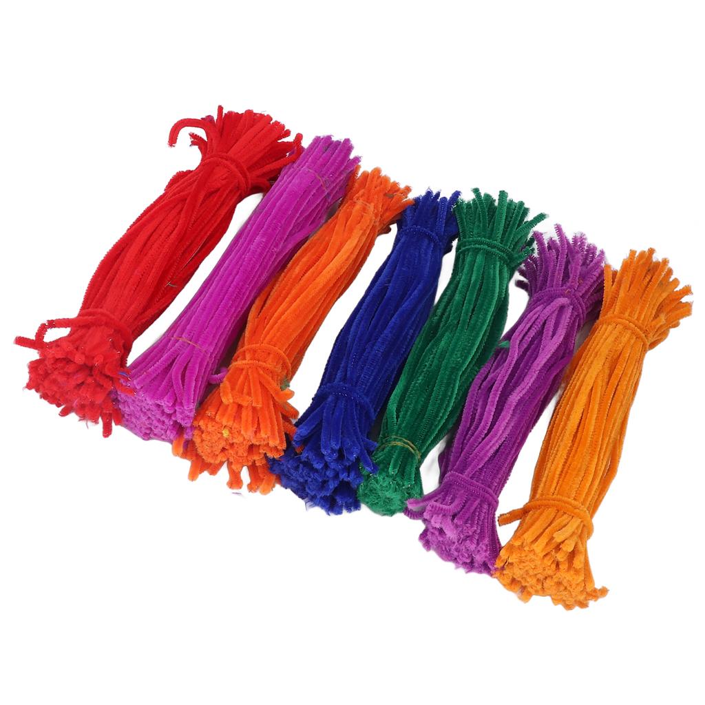 700 Stück Chenilledrähte Flexibel Biegsam DIY Pädagogisch Plüsch Pfeifenreiniger Bastelmaterial für Handarbeitskurs Kunst