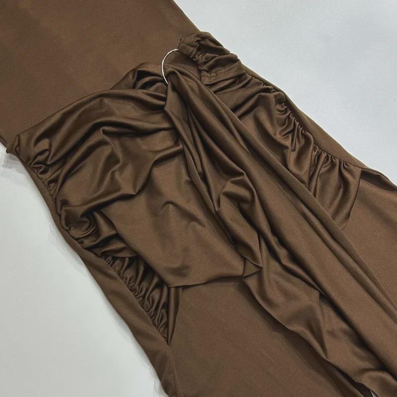 Women's Lace-Up Buckle Long Sleeve Jumpsuit