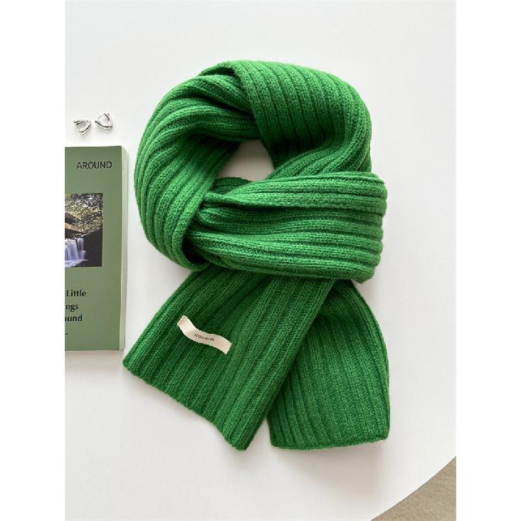 New Knitted Wool Knitted Cashmere Scarf For Women Couples New Versatile Solid Color Scarf Winter