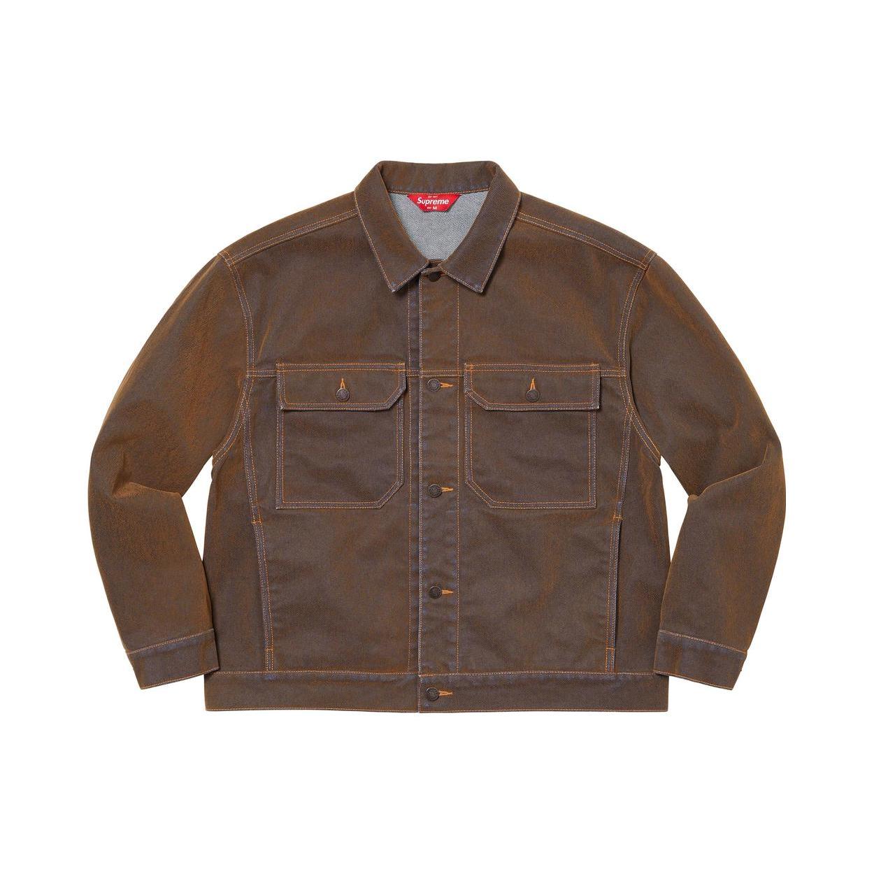 Supreme Flocked Denim Trucker Jacket SUP-SS23-089