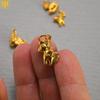 24K Gold-Plated Pure Copper Year of the Horse Unicorn Pendant Charm for DIY Jewelry