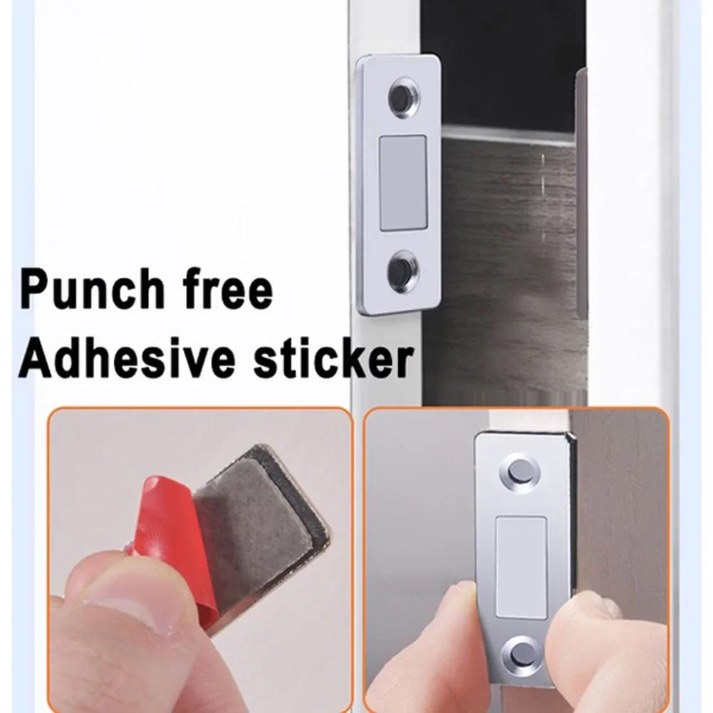 2pcs/Set Strong Door Closer Magnetic Door Catch Latch Door Magnet Furniture Cabinet Cupboard Screw / Sticker Ultra Thin