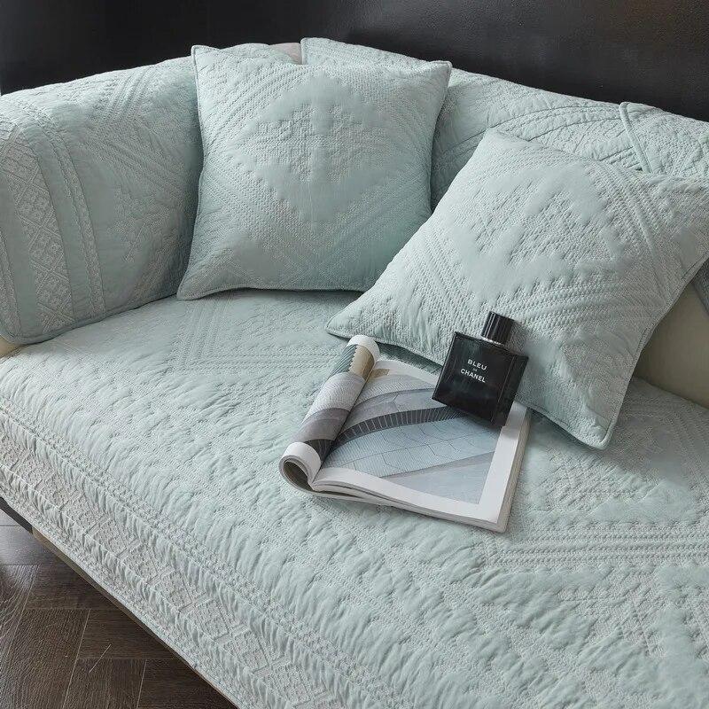 

Подушка для дивана, хлопковая универсальная ткань на четыре сезона, художественная Нескользящая современная подушка, однотонная вышивка, предметы интерьера, чехол для дивана 70x70cm 1pcs