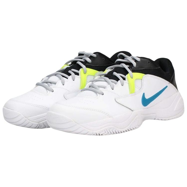 Nike Court Lite 2 'Hot Lime Neo Turquoise' (Unisex) White / Hot Lime / Light Smoke Grey / Neo Turquoise Tennis Shoes AR8836 104