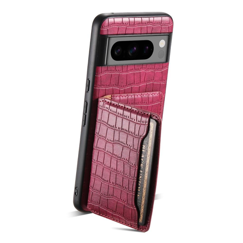 Luksusowe Etui ze Skóry o Fakturze Krokodyla Dla Google Pixel 8 Pro 8A 7Pro 7A 6A Uchwyt na Karty Podstawka Portfel Flip Tylna Klapka