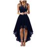 Women's Sexy Lace Splicing Swing Dress Sleeveless Irregular Dress  For Party